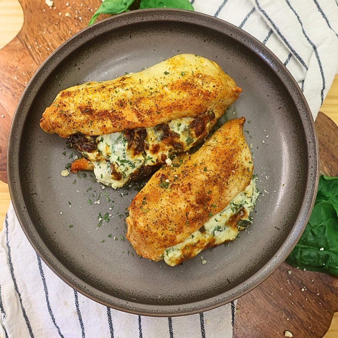 Air Fryer Stuffed Chicken