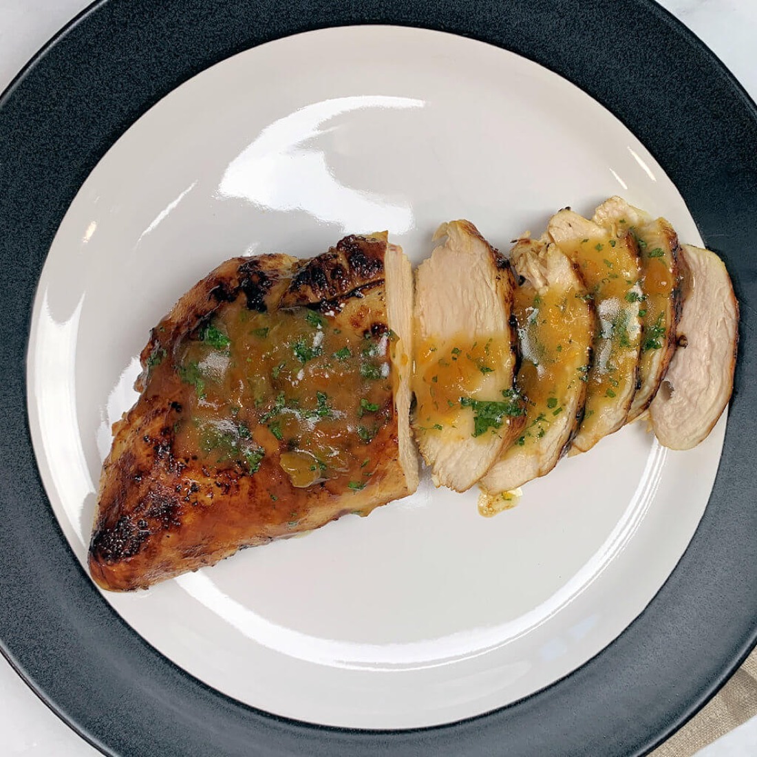 Chicken Breast with Apricot Mint Sauce