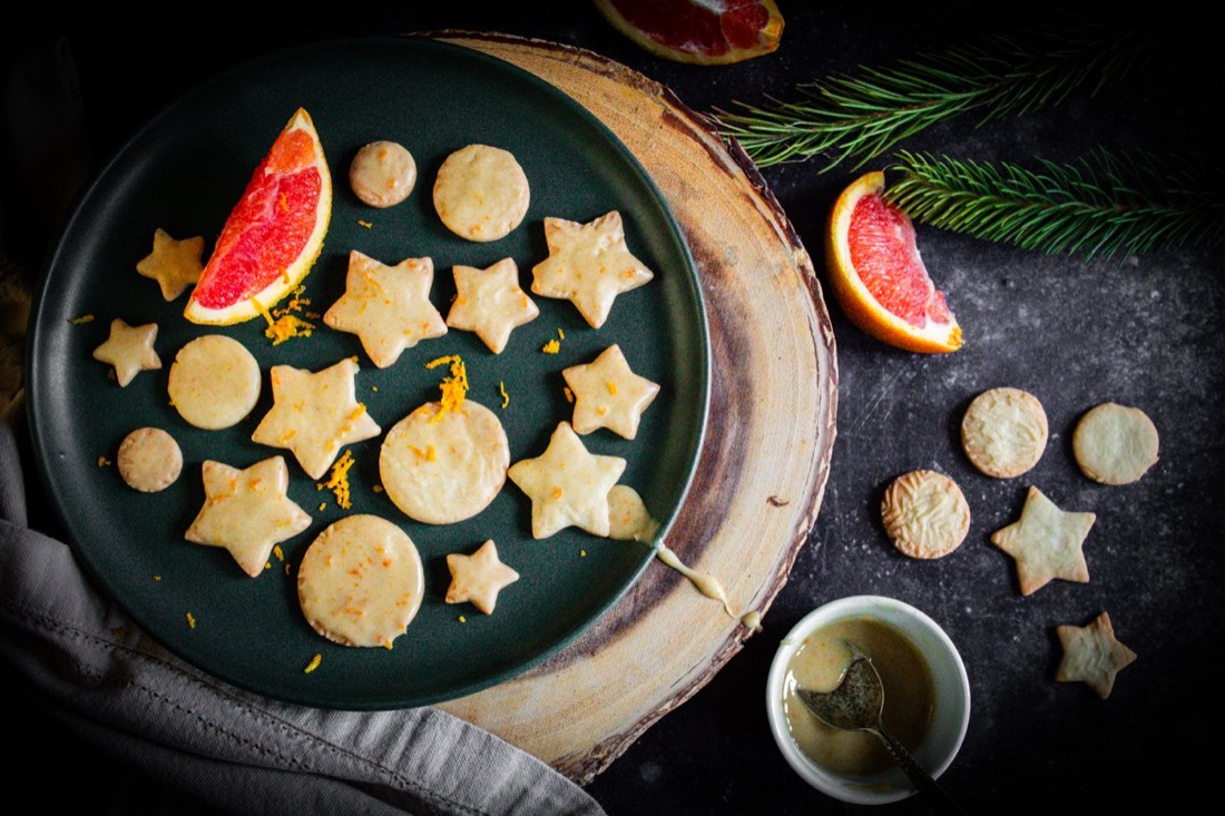 Ginger Sugar Cookies With Fresh 1 Orange Icing