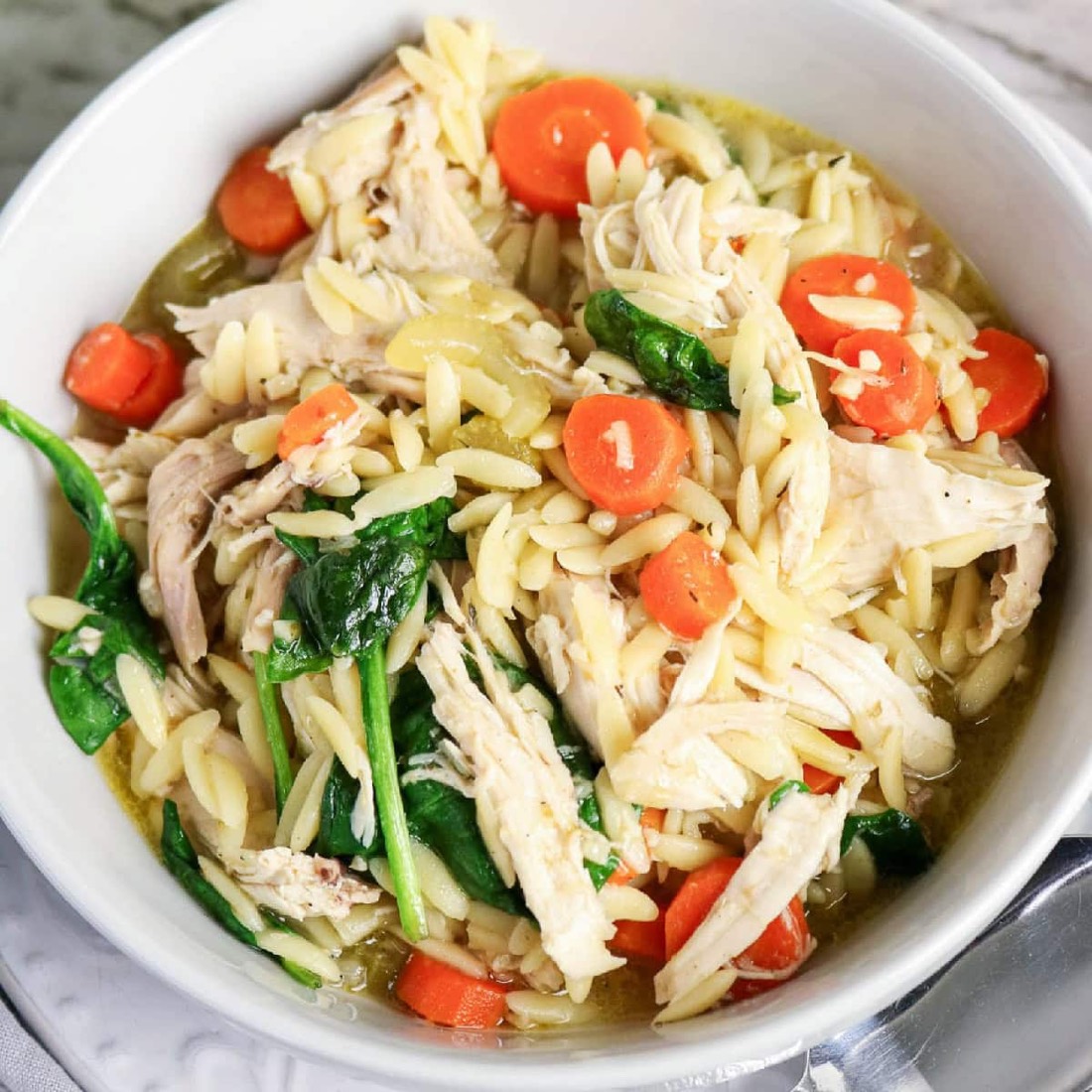 One-Pot Chicken and Orzo Soup (Whole Chicken Recipe)