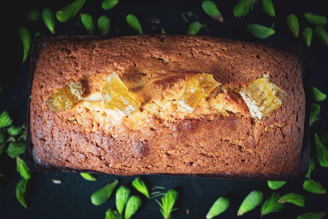Spruce Tip Honey Loaf Cake