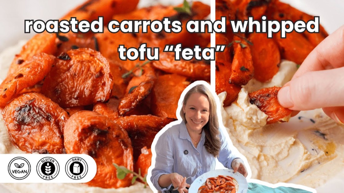 Sweet & Spicy Roasted Carrots and Whipped Tofu